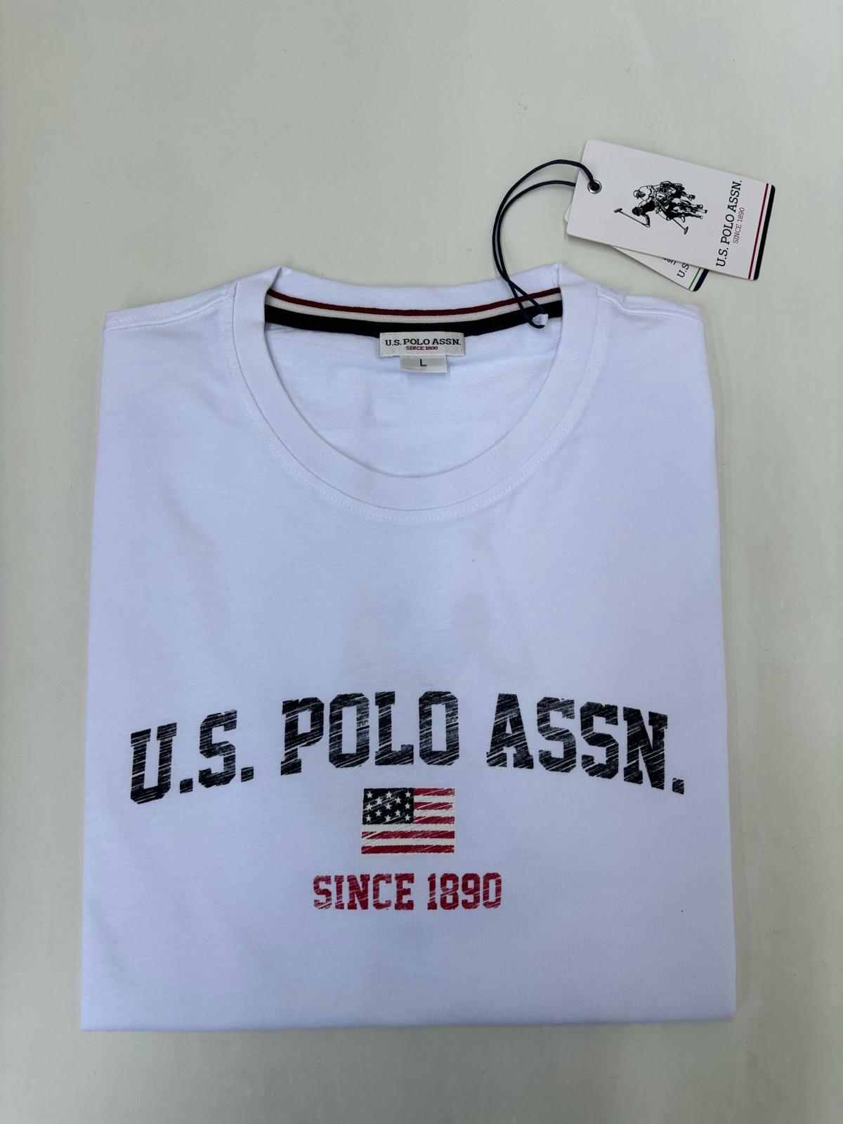 U.S. POLO ASSN. T-SHIRT UOMO BIANCA - Mod. 66893