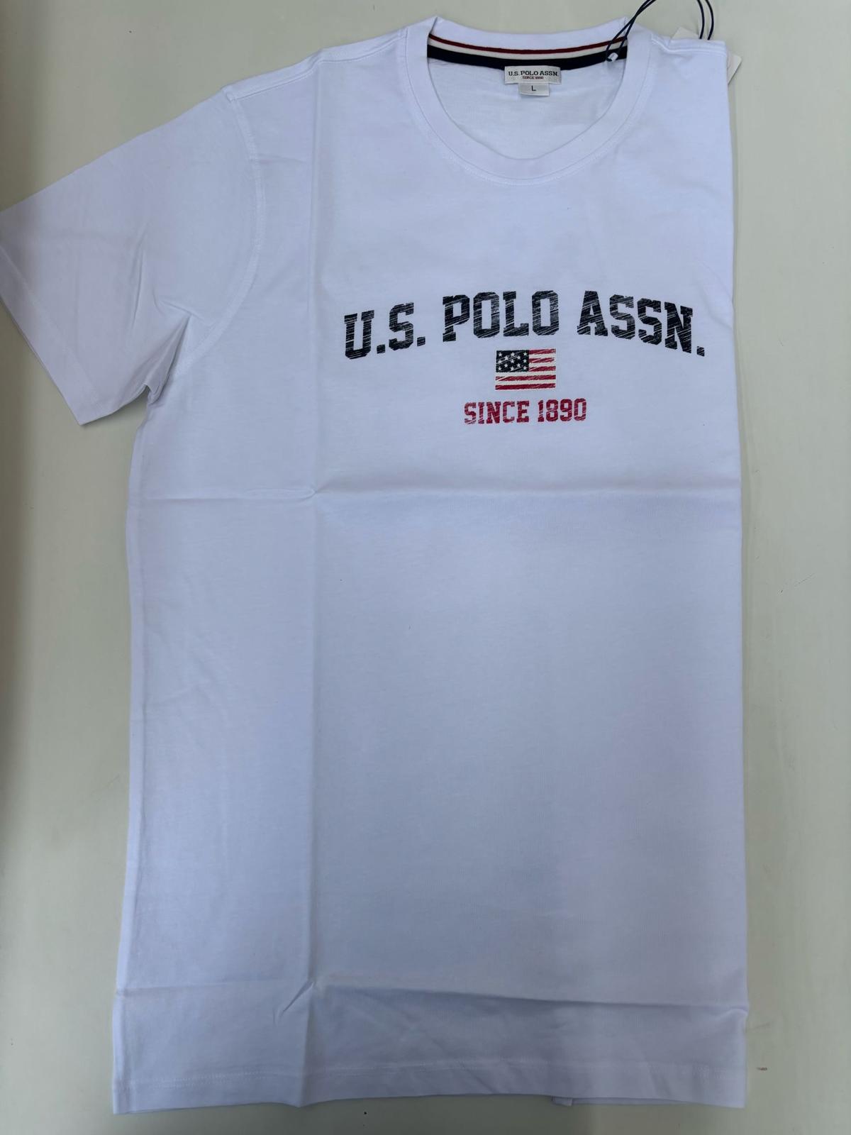 U.S. POLO ASSN. T-SHIRT UOMO BIANCA - Mod. 66893